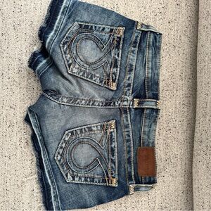 Big Star Distressed Blue Denim Shorts